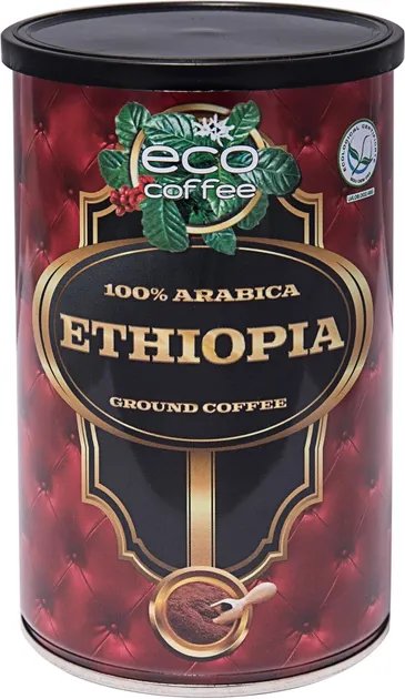 Кофе молотый Jamero Свежеобжаренный Eco Coffee Ethiopia 250 г (4820204152727)